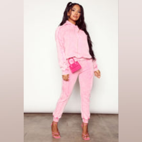 Fashion Nova Pants - New Fashion Nova Ask Me Anything Matching Sweatshirt Hoodie & Jogger Set Pink 1X